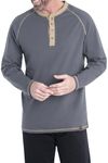 Legendary Whitetails Men's Standard Recluse Henley, Charcoal, Large