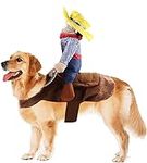 YOUDirect Cowboy Rider Dog Costume,