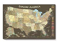 National Parks Map Poster with USA 