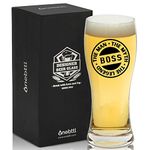 Onebttl Boss Gifts for Men, Beer Glass for Boss, 15 oz Pint Glass, Beer Mug, Perfect Boss Idea for Men/Male in Boss Day, Birthday, Christmas, Appreciation, Office - LEGEND