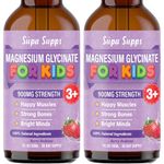 Kids Magnesium Glycinate 30ml - Berry Bedtime | Supa Supps Liquid Magnesium Glycinate 3-in-1 Drops Support Relaxation, Calm, Balanced Energy, Focus & Growth | Easy Daily Supplement 1 Months Supply