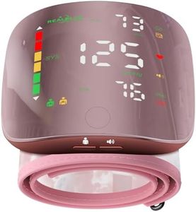 Wrist Blood Pressure Monitors for Home Use with Curved Screen, Rechargeable Bp Machine, One-Button Switch Voice and User, Easy to Use, 5.31-9.25inch Bp Cuff, with Storage Case Bp Monitor