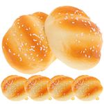 VOSAREA 6pcs Artificial Bread Fake Simulation Realistic Food PU Material Fake Cake Decoration Model Kitchen Toys Party Decoration Photography Prop