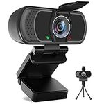 HD Webcam 1080P with Microphone, PC Laptop Desktop USB Webcams, Pro Streaming Computer Camera, 110-Degree Widescreen