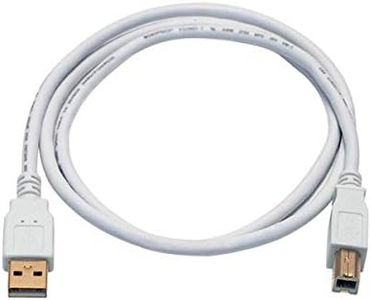 Monoprice 3ft USB 2.0 A Male to B Male 28/24AWG Cable - (Gold Plated) - White for Printer Scanner Cable 15M for PC, Mac, HP, Canon, Lexmark, Epson, Dell, Xerox, Samsung and More!