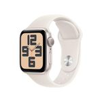 Apple Watch SE (2nd Gen) [GPS 40mm] Smartwatch with Starlight Aluminium Case with Starlight Sport Band. Fitness and Sleep Trackers, Crash Detection, Heart Rate Monitor, Water-Resistant