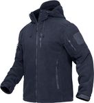 TACVASEN Men's Tactical Hoodies Windproof Military Fleece Jacket with Zip Pockets