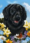 Flat Coated Retriever - Best of Breed Summer Flowers Garden Flag