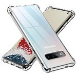 ONES Samsung Galaxy S10 Crystal Clear Case, Shockproof Airbag Protective Case, Raise Edge Protect Camera & Screen, Transparent TPU Bumper Slim Thin Flexible Cell Phone Silicone Cover for Men Women