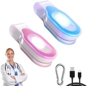 2Pcs Nurse Light for Night Shift - Clip-On LED Flashlight for Badge Reel, Portable Nursing Accessories Ideal for Nurses, Healthcare Workers