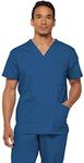 Dickies Men's Eds Signature V-neck Scrub Top, Royal, Large