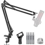 InnoGear Microphone Arm, Upgraded Mic Arm Microphone Stand Boom Suspension Stand with 3/8" to 5/8" Screw Adapter Clip for Blue Yeti Snowball, HyperX QuadCast SoloCast, Yeti x and other Mic, Medium