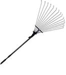 Greenfields Telescopic Metal Adjustable Rake for Quick Cleaning Up of Lawn, Yard, Garden Leaf Rake Steel, Lightweight and Rust Resistant Ergonomic Handle