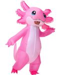 Stegosaurus Inflatable Costume Adult Axolotl Costumes Deluxe Halloween Air Blow-up Costume Pink Axolotl Costumes