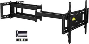 FORGING MOUNT Long Reach 1090mm TV Wall Bracket Mount,Double Articulating Arm Full Motion Tilt & Swivel TV Wall Mount for 42 to 90 Inch Flat/Curve TVs, Max load 60kg,VESA 600x400mm