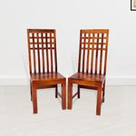 WOODY Furniture™ Wooden Dining Chair Only | Dinning Chairs for Dining Room for Table | Sheesham Wood, Set of 2, Honey Finish
