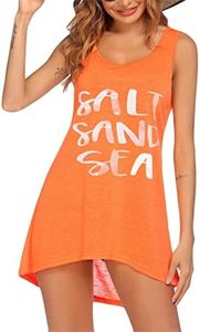 Ekouaer, Bikini para Mujer, Traje de baño de Verano, Camiseta para Cubrir la Playa, Vestido de Playa sin Mangas, Poncho de Playa, Vacaciones en la Playa