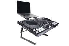 Headliner Los Angeles Headliner Covina Portable Dual DJ Controller Stand Adjustable and Durable DJ Stand for Controller and Laptop Perfect for your DJ Rig at Home, in the Club or on the Road (HL20003).