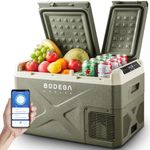 BODEGACOOLER 12 Volt Car Refrigerator, Portable Freezer Dual Zone APP Control, 26Quart(24L) Car Fridge -4℉-68℉, RV Electric Cooler 12/24V DC 100-240V AC for Outdoor Camping Travel Vehicles Home Use