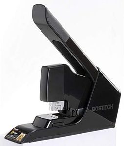 Bostitch EZ Squeeze 130 Sheet Flat Clinch Heavy Duty Stapler, Reduced Effort, Black (B8130)