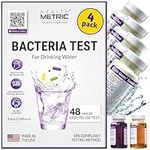 Coliform Bacteria Test Kit for Drinking Water - Easy to Use 48-Hour Water Quality Testing Kit for Home Tap & Well Water | EPA Approved Testing Method | Made in The USA | Incl. E Coli | 4-Pack