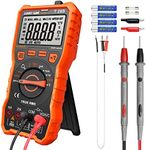 Auto-Ranging Digital Multimeter, 6000 Counts Electrical Tester AC/DC Voltage Current Detector, NCV, Resistance, Capacitance, Diode Electronic, Duty Cycle Tester, 2.7 Inch LCD