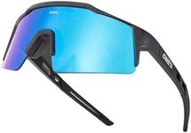 ONEpercent Sports Sunglasses Blue Lens UV400 Black Frame - Outdoor Sports (Running, Cycling, Fishing, Climbing) for Women/Men