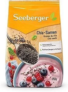 Seeberger Graines de chia : graines entières de chia - pour agrémenter les plats et boissons - riches en acides gras polyinsaturés, vegan (1 x 250 g)