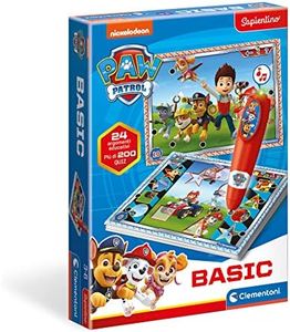 Clementoni Paw Patrol Patrulla Canina, con más de 200 Cuestiones para responder. Un bolígrafo Que se Ilumina y Suena con Las respuestas incorrectas-Juguete niños 3 años (16334), Multicolor