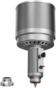 SafBbcue Outdoor Heater Top Replacement Parts 48,000 BTU Propane Heater Burner Head, Outdoor Patio Heater Head with 2 Shaft Connectors, 304 Stainless Steel Outdoor Natural Gas Patio Heater for Patio