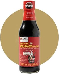Pure Artisan Mushroom Dark Soy Sauce: Chinese Handmade, Naturally Brewed & Gluten-Free – No Additives, Non-GMO – Rich Mushroom Umami Flavor for Braising, Stir-Frying, Sushi, Salads & More (8.5 oz Bottle | 1 Pack) – Sauce Grandmaster
