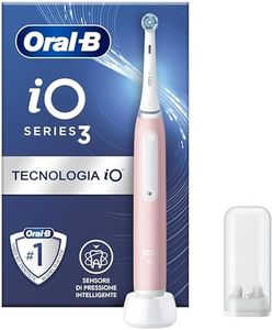 Oral-B Spazzolino Elettrico Ricaricabile iO 3N, Sensore di Pressione, Timer Anello Luminoso, 3 Modalità di Spazzolamento, 1 Testina, 1 Spazzolino, Rosa, Idea Regalo