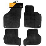 FSW - Tailored Mats - Fits VOLKSWAGEN Golf Mk5 & TDI 2004-2007 oval clips - 5mm Extra Heavy Duty Rubber - Anti Slip Mat, Waterproof - 4 Clips - Hard Wearing - 4 Pc Floor Mats