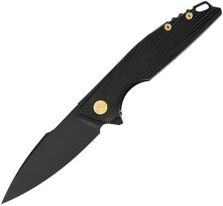 FerraMonster Folding Knife pocket knife EDC Knife With Clip Survival knife Hunting knife - M390 Steel Titanium Handle - Outdoor Hunting Survival Camping knife with Sheath (Black)