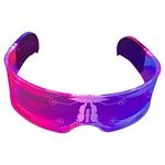 Monkey Noodle LED Visor Glasses, Halloween Decorate, 7Colors and 5 Modes Various Flash Combinations for Cosplay/Bar/Clubs