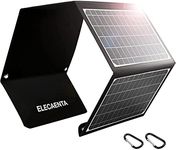 ELECAENTA 30W Solar Panel Charger with 3 USB Ports, PD 18W USB C Fast Charging, IPX5 Waterproof, Foldable Portable ETFE Solar Charger for iPhone, iPad, Samsung Galaxy, LG and Camping Backpacking