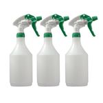 Avern Large 750ml Spray Bottles Plastic For Cleaning Solutions Gardning & Home Use Gardening, Plant, Water, Durable Trigger Sprayer, Refillable Mist Spray Bottle Heavy Duty (Green, 3 Pack)