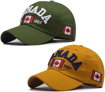 Green and Yellow Canada Baseball Cap for Men Women, Canada Day Maple Leaf Flag Embroidered Adjustable Dad Hat Golf Cap Sport Outdoor Fitted Plain Cap