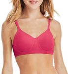 Hanes Women's X-Temp Wireless Bra with Cooling Mesh, Full-Coverage, Convertible T-Shirt Bra, Red Stone Heather, Medium