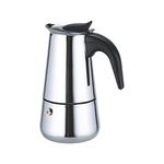 Gnanishwa Portable Stainless Steel Stove Top | Espresso Coffee Maker | Percolator Moka Pot Italian Espresso (2 Cup)