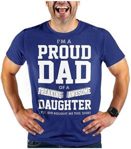 Tstars Proud Dad Shirt Gifts for Dads from Daughter Fathers Day Funny Shirts for Men XXXXX-Large Blue