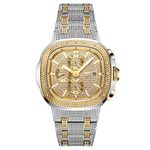 JBW Men's Luxury Heist J6380 20 Diamond Wrist Watch with Stainless Steel Bracelet, 47.5mm