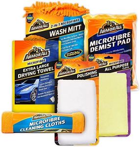 Armor All, 7-Piece Microfibre Car Cleaning Kit, for Interior and Exterior Car Cleaning Use, High Absorbency, Soft and Streak Free Drying for Paintwork and Glass, Ideal for Car & Motorcycle Detailing