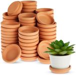 Okuna Outpost 80 Pack 2 Inch Terracotta Saucers for Plant Pots, Plates for Indoor and Outdoor Planter