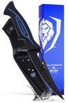 DALSTRONG Curved Boning Knife - 6 inch - Night Shark Series - 7CR17MOV High Carbon Steel - Titanium Coated Blade - Water Outdoor & Fishing - Polypropylene Handle - Nylon Sheath - Fillet -NSF Certified