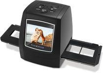 35mm Film Scanner & Slide Scanner with 2.4" LCD Screen, 135 Negative & Slide to Digital JPEG Converter, Portable Film Digitizer with Easy-Load Adapters for Old Photo Slides and Negatives