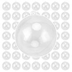 JEUIHAU 50 Pcs 6cm Clear Plastic Baubles to Fill, Clear Fillable Baubles, Transparent Ball Sphere Ornaments, DIY Christmas Decorative Baubles for Christmas, Party and Wedding