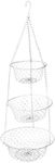 Fox Run Brands Hanging Basket, White 32 Inches