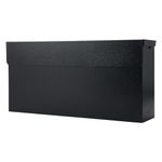 YEVVAIOC Wall-Mount Mailboxes Large Capacity Galvanized Steel Rust-Proof Metal Mailbox Architectural Waterproof High Security 14.6" x7" x4.2" inch Black