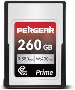 PERGEAR Professional 260GB CFexpress Type A Memory Card, Up to 880MB/s Read Speed & 900MB/s Write Speed for 4K 120P,8K 30P Recording